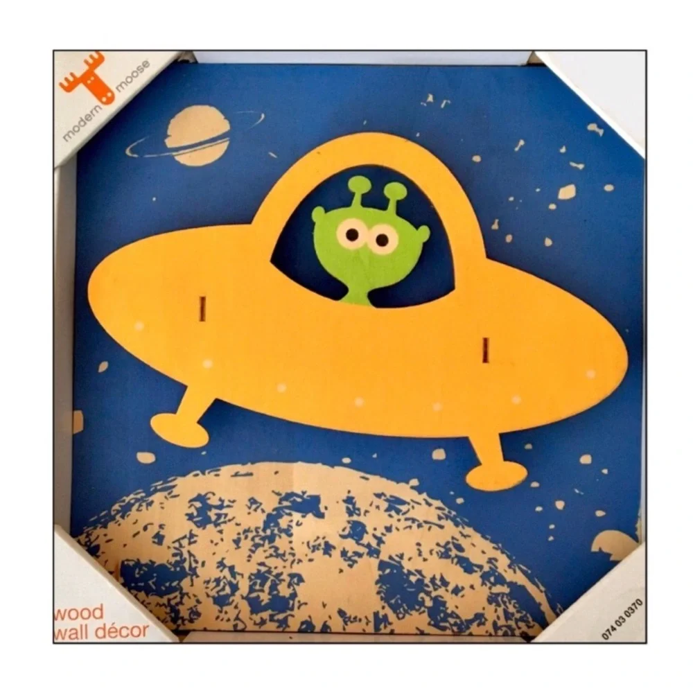 Kid’s 3D Alien Wooden Wall Art by Modern Moose